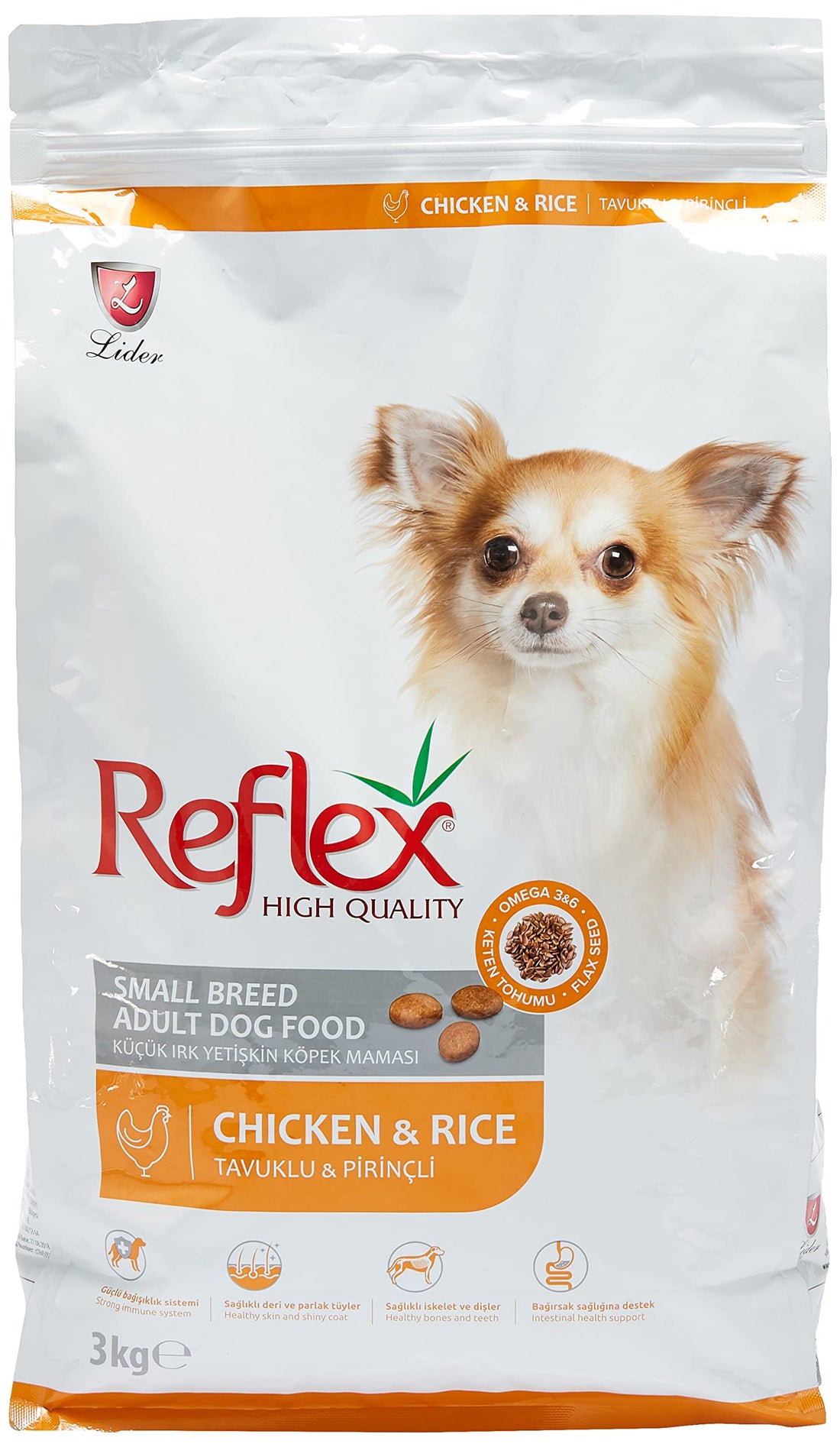 Reflex Small Breed Adult Dog Food, Chicken & Rice, 3kg