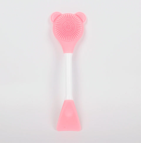 Generic Silicone Face Mask Brush, Facial Mask Applicator, Makeup Remover Scrubber, Lips Face Cleansing Exfoliating Brush And Body Butter Applicator - Light Pink