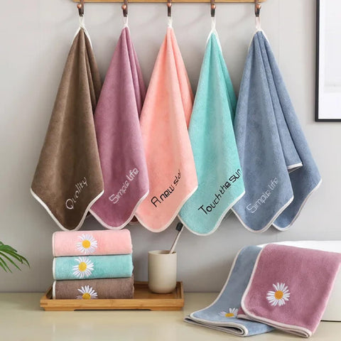 Khillayox Microfiber Anti-Bacterial 400 GSM Medium Size Hand Towel | Super Soft and Absorbent Multipurpose Towels for Bathroom, Gym, & Workout Towels - Set of 5 (60 x40 CM)_Multicolor