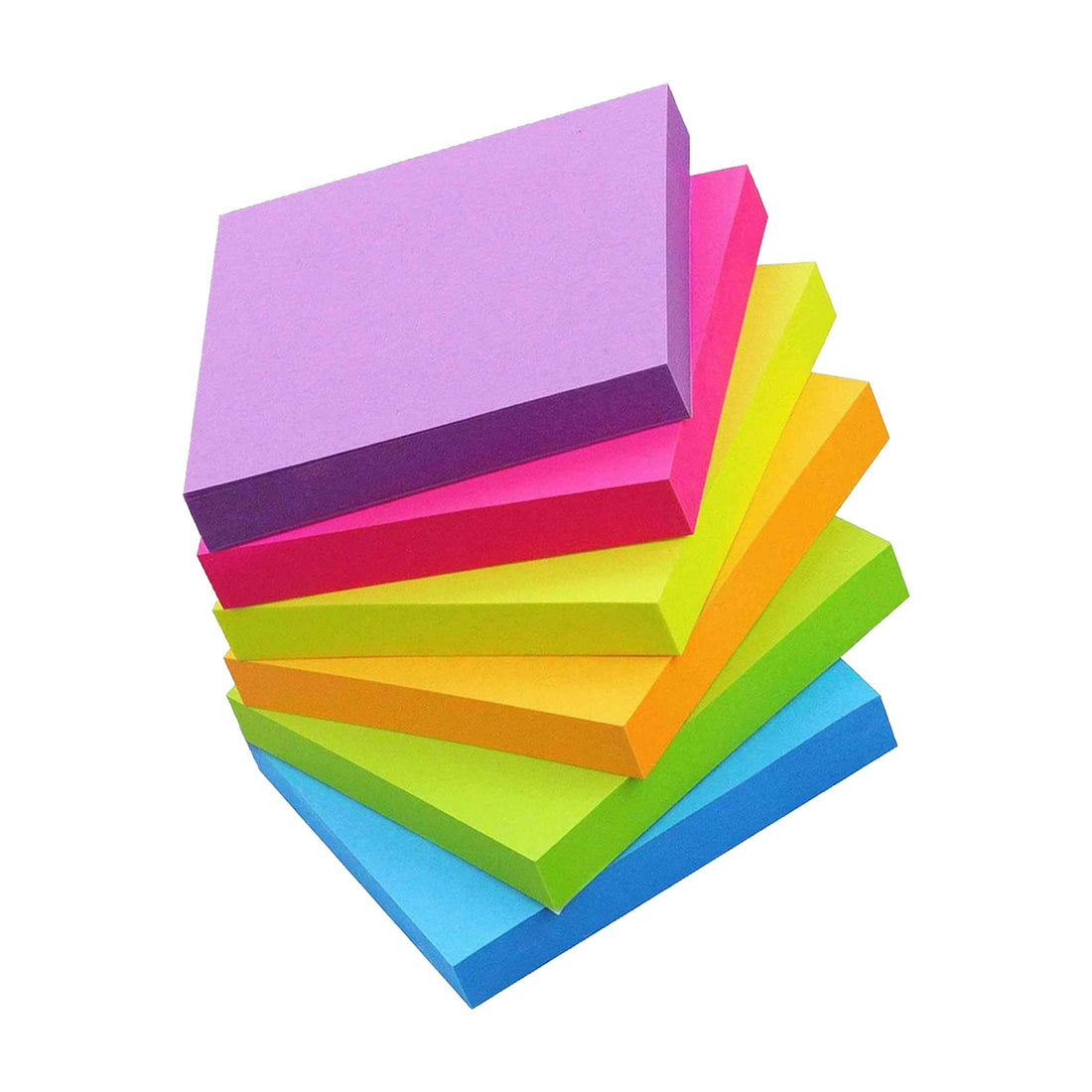 Sticky Notes 76x76mm 100 Sheets Bright Multicolor for Office, Home, School