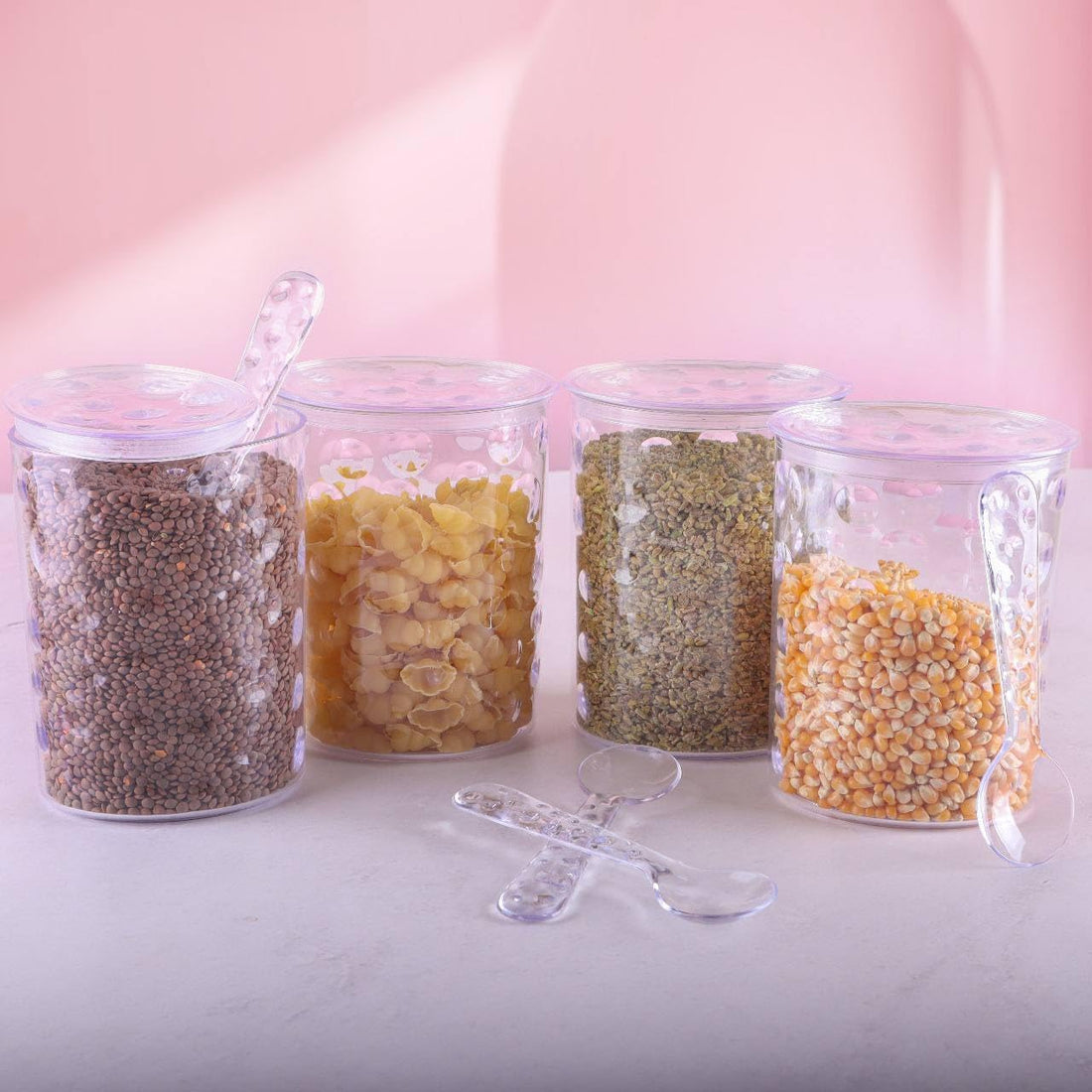 Dollar for Improt Set of Legumes and Spices Set 4 Pieces with Spoon