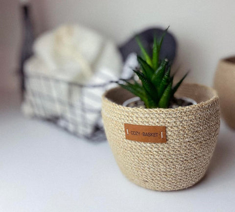 Woven It Woven Plant Pot (20×20×20Cm), Can be used in Kitchen, Toilet, Living Room, Dining Room, Bed Room, Kids Room, Indoor & outdoor.