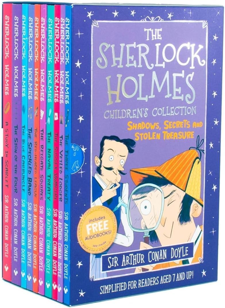 The Sherlock Holmes Children's Collection: Shadows, Secrets and Stolen Treasure 10 Book Box Set