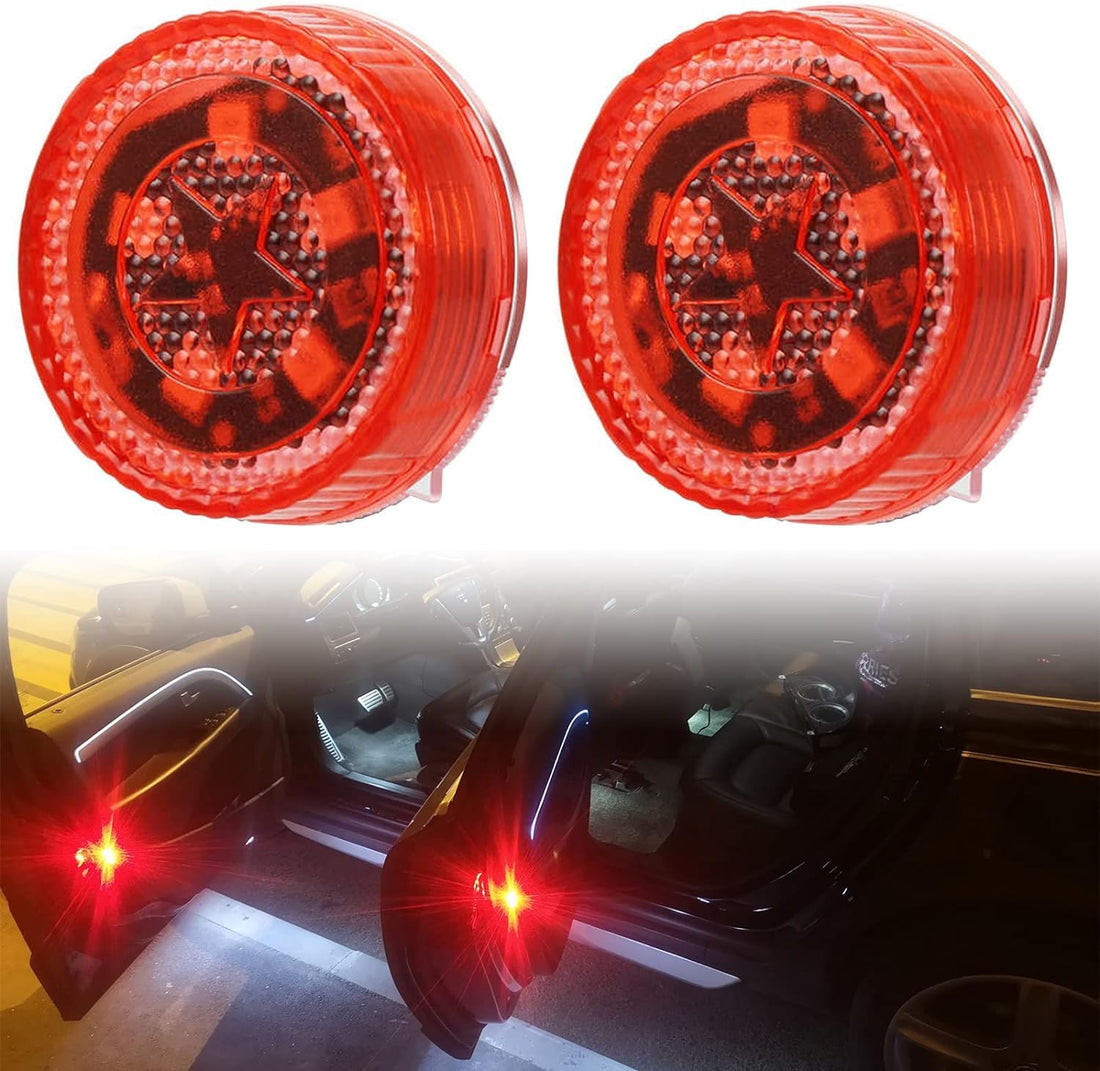 LED Car Door Warning Lights, Wireless Anti-Collision LED Strobe Light Accident Stopper, Door Signal Light for Car Safety Passengers Passers-by (6)