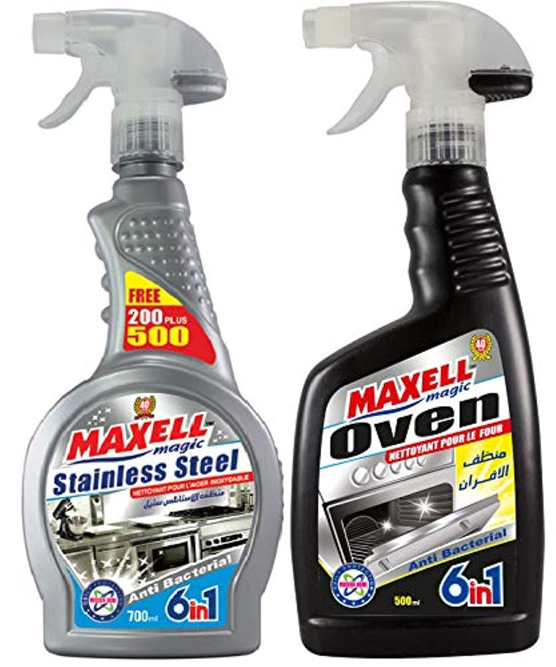 Maxell Magic Oven Cleaner 500 ml With Stainless Steel Cleaner 700 ml - 2 Pieces