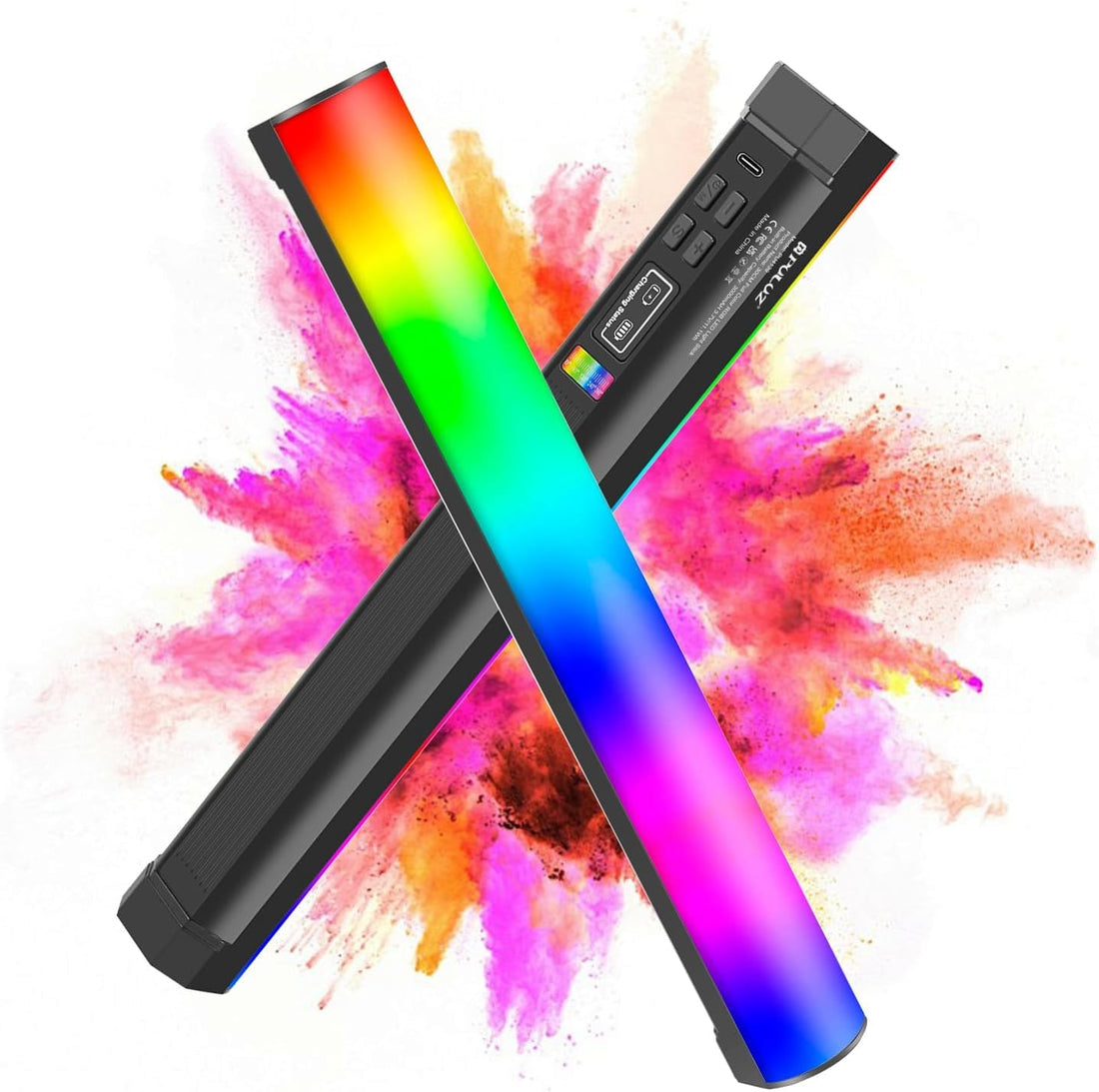 Handheld Light Wand, 360° RGB LED Video Light for Photography, 2000mAh Rechargeable Battery, 2500-9000K Dimmable Camera Tube Light for TikTok YouTube Vlog (30cm/11.8")
