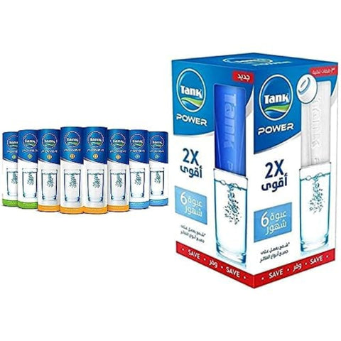 Tank Water Filter, 8 Cartridges + 3 Types, 6 Months