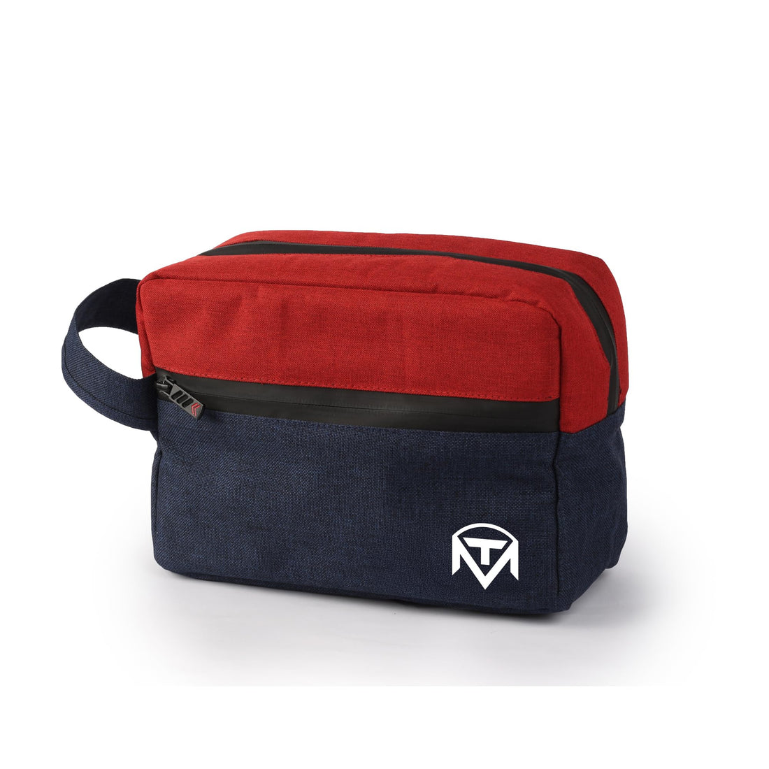 MT Bag for Men Travel Bag for Men Handbag Water-resistant Small Clutch Bag with Multi-pocket Hand Pouch Passport Case Cosmetic Makeup Bag (Red/Navy Blue)