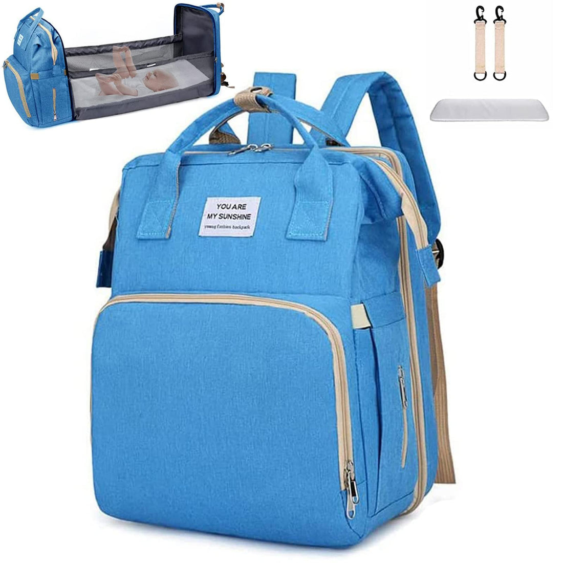 BOJA Multifunctional Diaper Bag, Convertible Backpack to Crib, Luxury Baby Diaper Bag with Bottle Storage, Clothing, Formula
