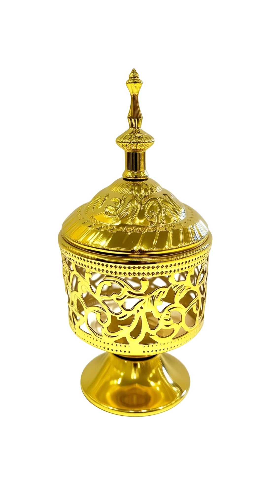 Luxury Wooden Incense Burner - Elegant Tall Design with Gold Accents, Handmade from Premium Natural Wood, Perfect for Adding Sophistication and Authentic Charm to Your Home Décor