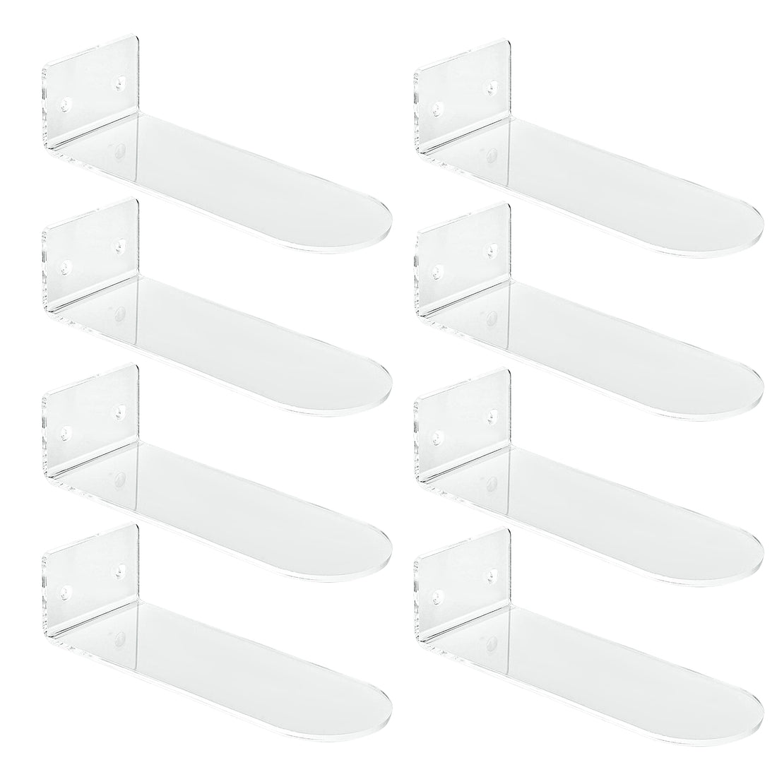 IEEK Floating Shoe Display 8 Pack,Levitating Acrylic Shoe Shelf for Wall,Clear Wall Mounted Shoe Rack Sneaker Display Shelves Space Saving Shoe Organizer Holder for Sneaker Collection