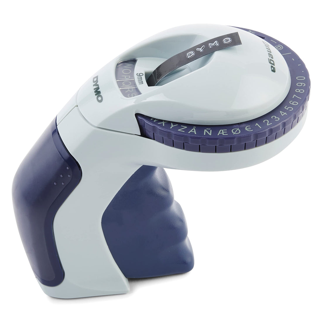 DYMO Embossing Label Maker with 3 Label Tapes | Omega Label Maker Starter Kit | Small Ergonomic Design with Rotary Click Wheel | for Home, DIY and Crafts (€, ñ, å, ¨ & Ø)