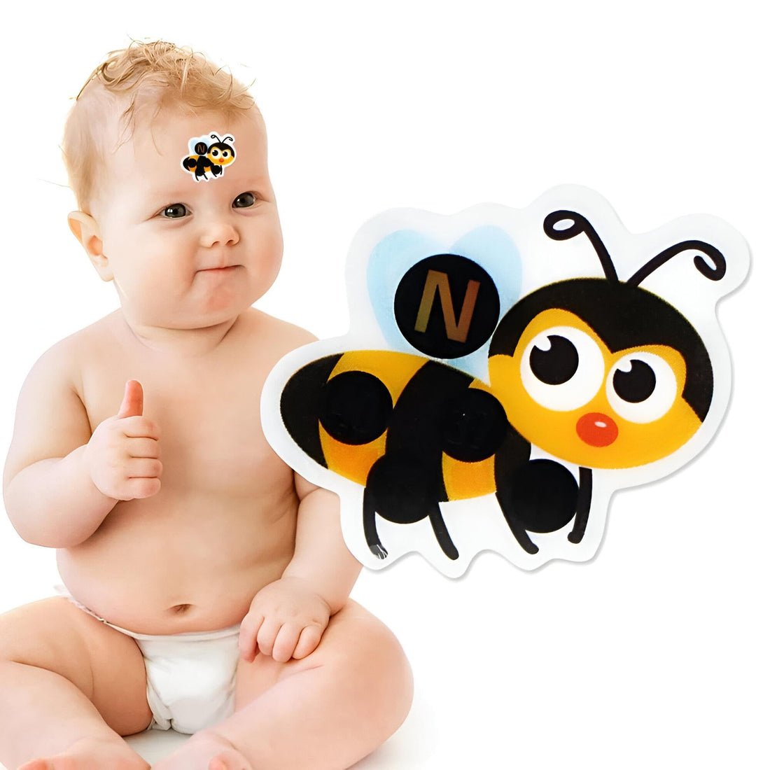 Reusable Baby Thermometer Stickers - Perfect for Continuous Monitoring of Baby's Temperature, Practical Alternative to Traditional Thermometers, Includes Various Attractive Patterns (5)