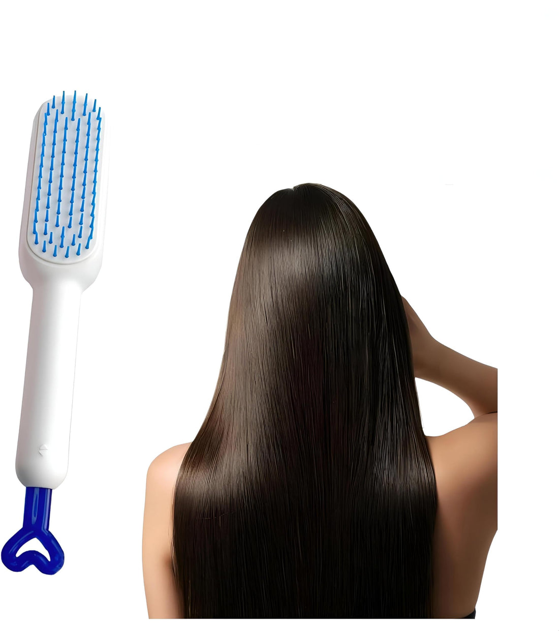 Creative Manual Hair Brush Detangling and Styling Hair Brush with Self Cleaning Function for Clean and Effective Hair Care Experience (1 Brush)