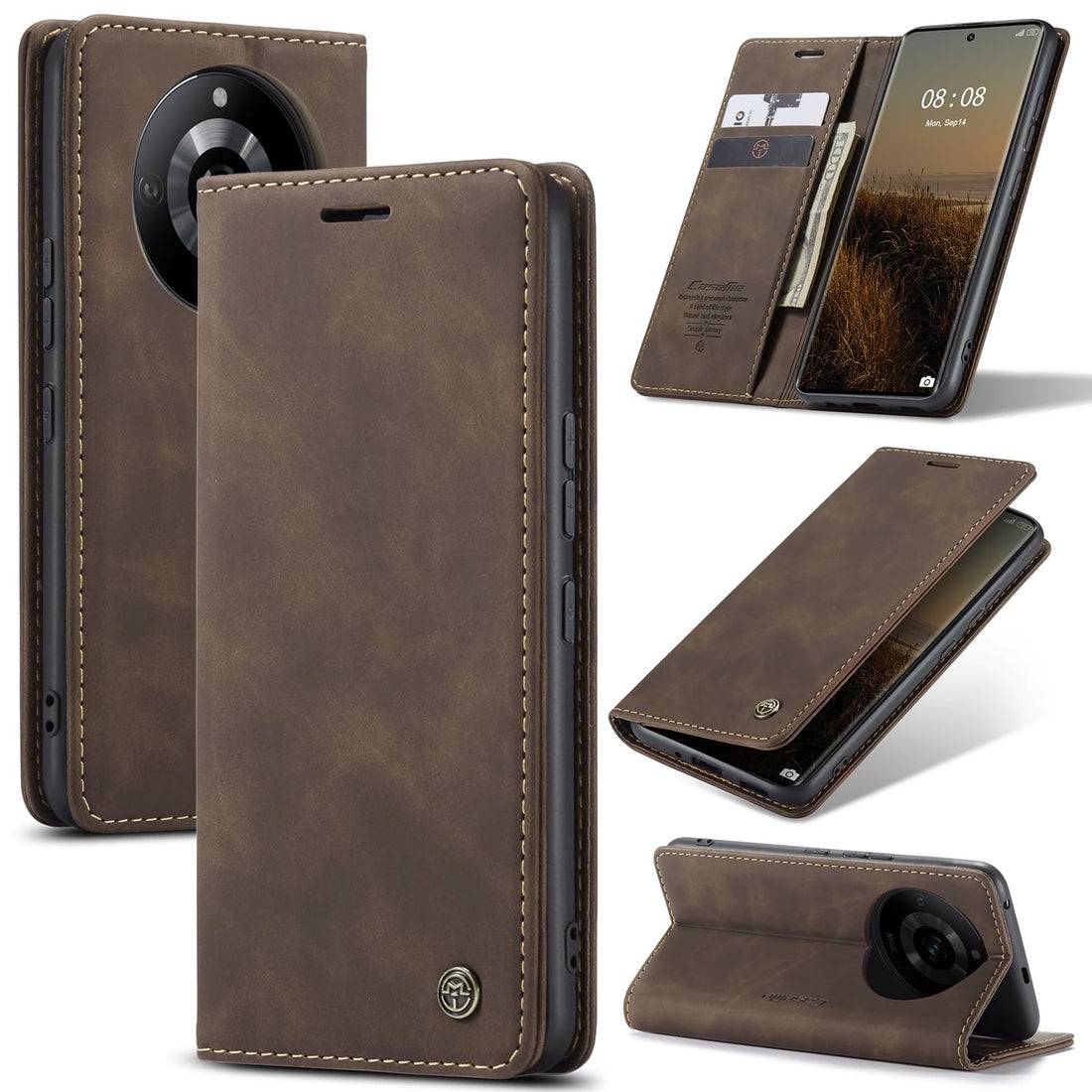 Compatible with Realme 11 pro/Realme 11 pro plus (11 pro+) Case Multifunctional Horizontal Flip Leather Case, with Card Slot & Holder & Wallet for Realme 11 pro / 11 pro plus (11 pro+) (coffee)