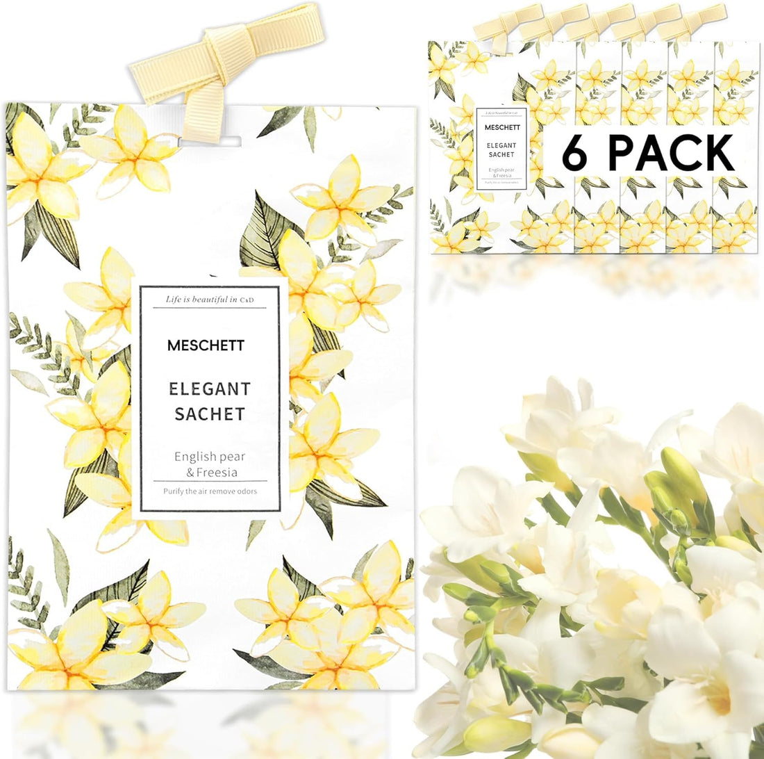 Scented Sachet for Drawers and Closets, Long-Lasting Air Freshener Sachets Bags, Hanging Potpourri Bags with Fragrances for House Room, Wardrobe and Car, Home Fragrance Products (Vanilla)