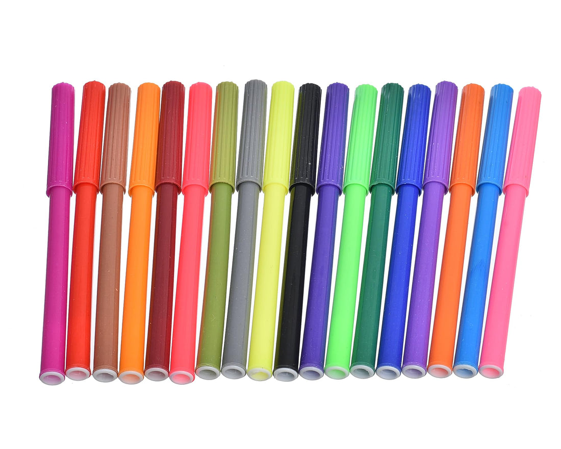 Elmaayergy Y-39/YL201822-18 Set Of 18 Pieces Of Water Colour Marker With Durable Material, Suitable For School And Home