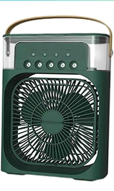 Smiling Shark Portable Air Conditioner Fan Cooling Fan Mini Evaporative Air Cooler Water Fan with 5 Sprays, 7 Colors LED Personal AC USB Desk Fan for Office,Home Kitchen,Bedroom,Dorm,Outdoor