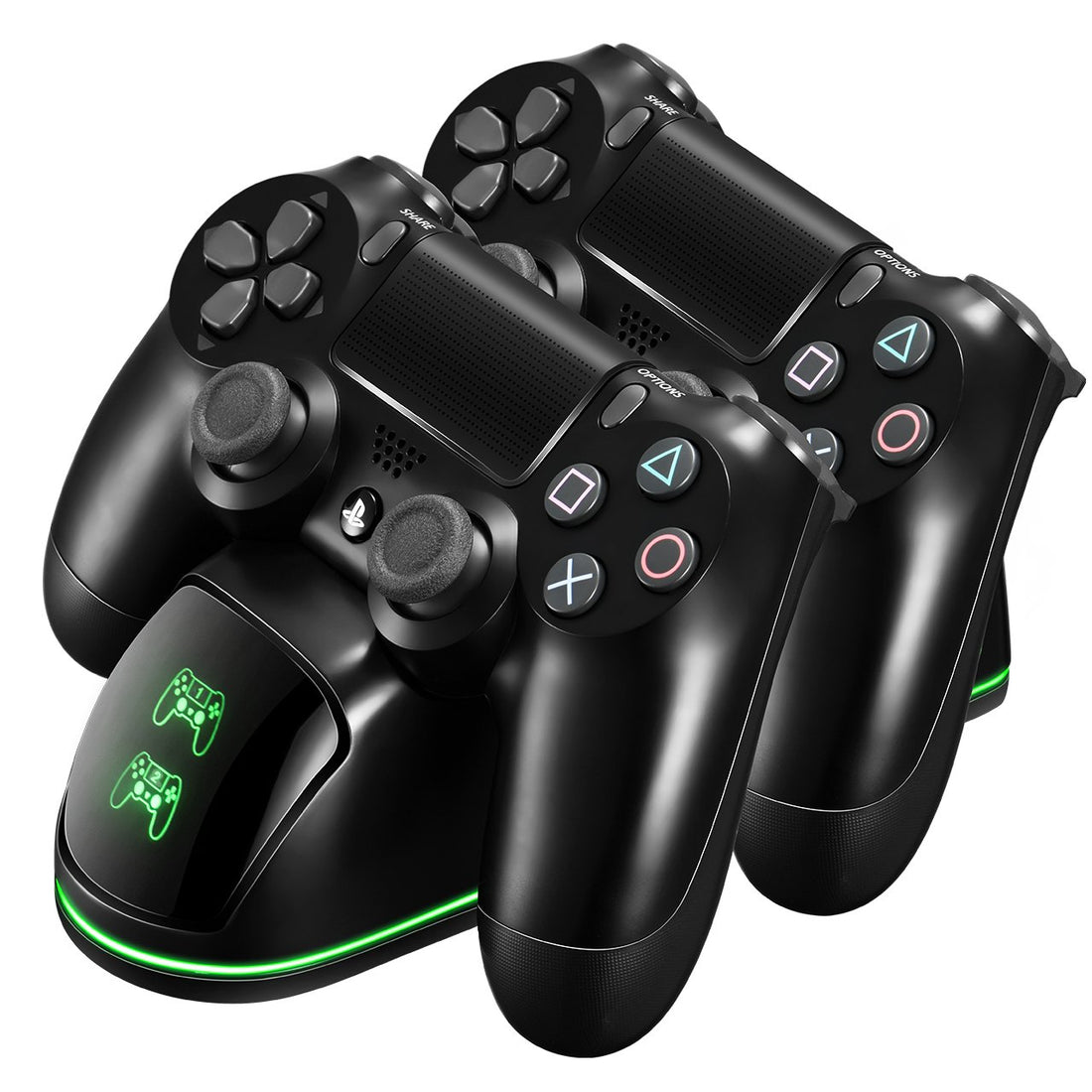 PS4 Controller Charger and Stand, Fast Dual USB Controller Charging Station, PS4 Charging Dock Fast Charge with LED Indicators and Overcharge Protection,Compatible with PS4/PS4 Pro/PS4 Slim