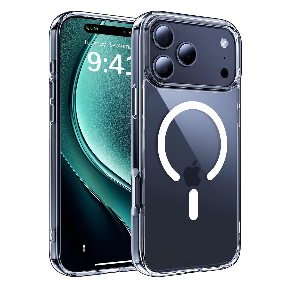 Magnetic for iPhone 17 Pro Case, [Anti-Slip] [Military-Grade Drop Protection] [Camera Protection] Skin-Friendly Slim Matte Shockproof Protective for iPhone 17 Pro Phone Case, Crystal Clear