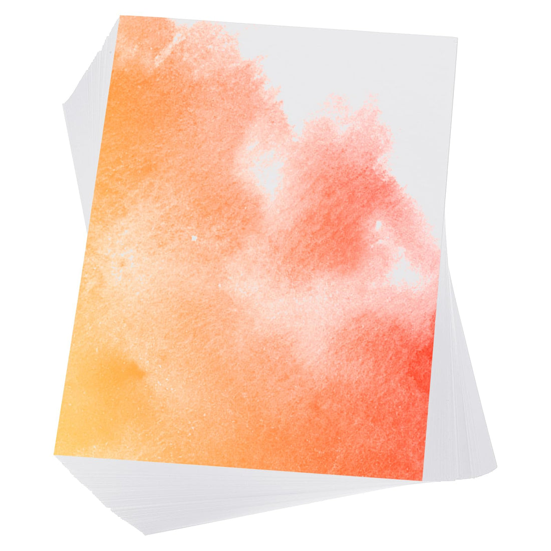 PATIKIL 100 Pcs Pure Cotton Watercolor Paper 140lb/300 GSM Water Coloring Paint Paper for Art Painting Watercolor Drawing Artist, 10x7 Inch