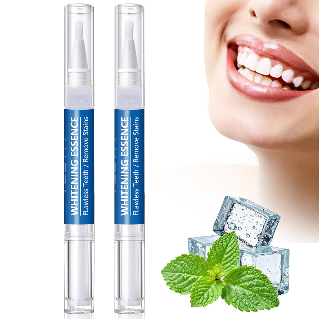 2 x Teeth Whitening Pen, Teeth Cleaning Pen, Tooth Care Whitening, Effective Stain Removal, Fast Teeth Whitening for Home, Dark Blue