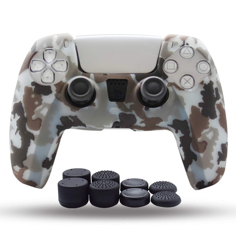 PS5 Controller Skin,Silicone Grips for PlayStation 5 PS Controller Anti Slip Cover Case Protector for Dual Sense 5 Controller(DarkPink) - 8pcs Pro Thumb Grips