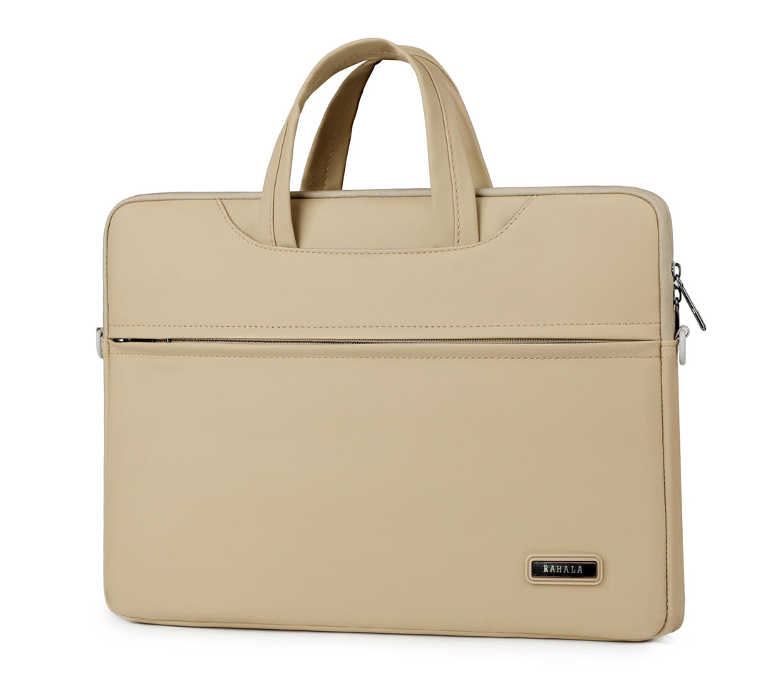 Rahala 3-in-1 Laptop Briefcase for Men & Women – Waterproof 15.6” Business Laptop Bag with Shockproof Bubble Padding & Shoulder Strap – RAL817, Beige