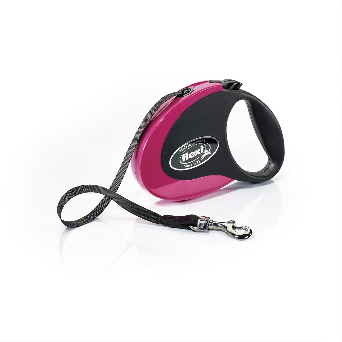 flexi Collection Retractable Dog Leash (Tape), 16 ft, Medium, Pink