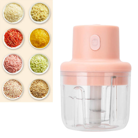 Gedourain Baby Food Maker, 250ml Capacity, Pink, Food Processor, Meat Grinder, Baby Food, Onion, Ginger, Garlic, Chili, Low-Power High-Power Motor, 45W, 30 Sec Working Time