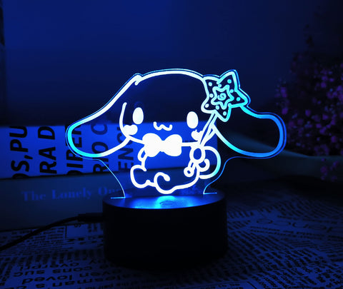 3D Night Light Anime 3D Led Light Visual Illusion Lamp Touch 7 Color Acrylic LED Lamp Anime Led Light Desk Lamp for Kids Artwork Decor Christmas Birthday Gift