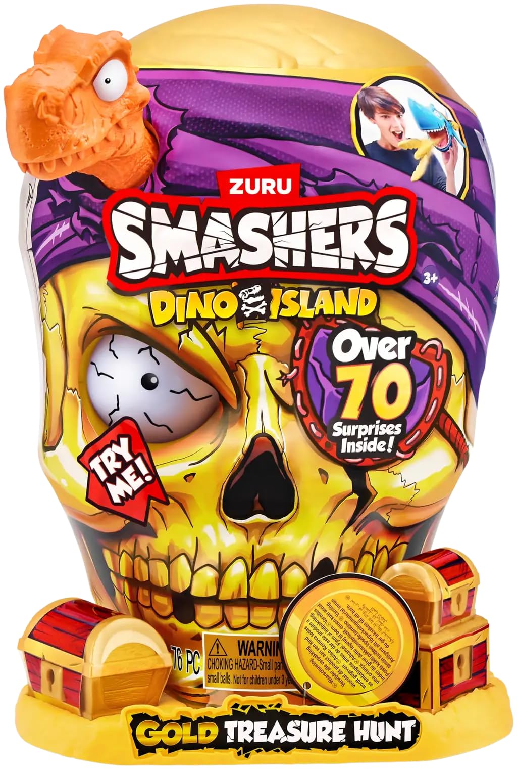 Zuru Smashers Series 1 70+ Surprises Dino Island Gold Treasure Hunt