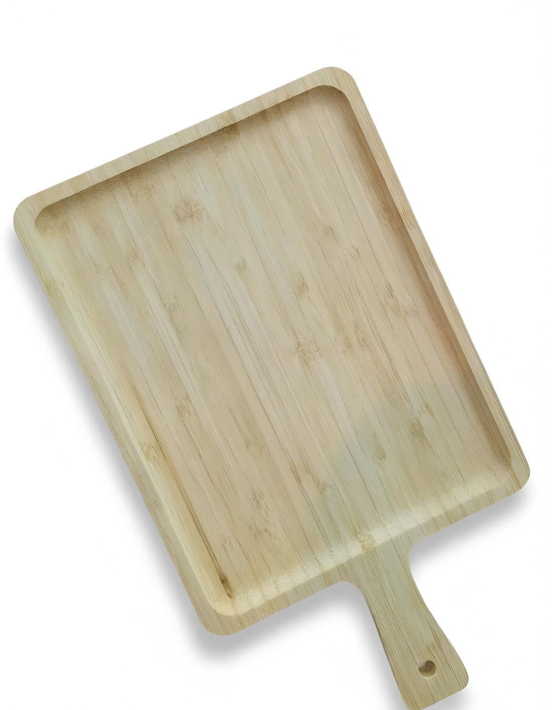 Ordev and Serves Presentation - Natural bamboo serving board for cheesecake, fruit and eco-friendly kitchenware with a durable and modern design (Square 34 * 20cm)