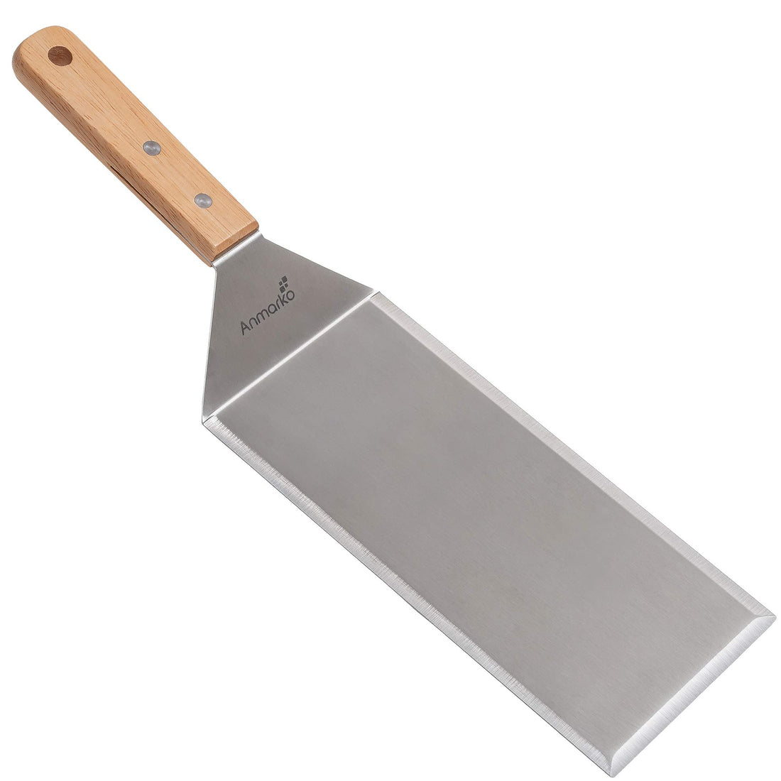 Anmarko Stainless Steel Metal Griddle Spatula - Hamburger Turner Sc - Pancake Flipper - Great for BBQ Grill and Flat Top Griddle - Commercial Grade