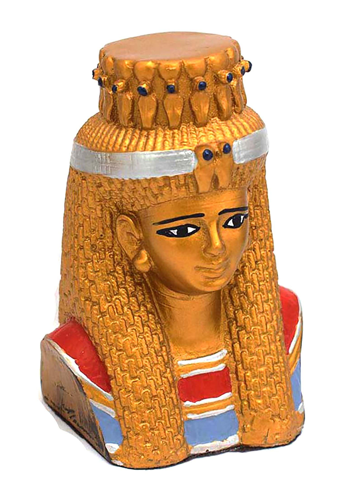 immatgar pharaonic Egyptian Cleopatra Head Statue Egyptian souvenirs gifts - Inspired Gift from Egypt (Multi Color 1-10 CM Tall)