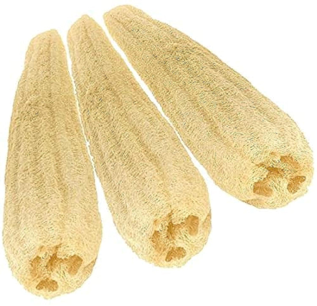 Natural Egyptian Loofah - Large Size Bath Pouf - 3 Count