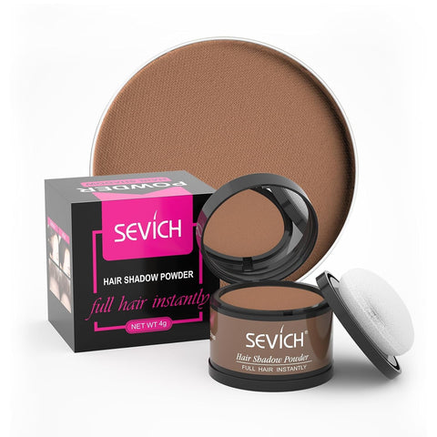 Instantly Hair Shadow - Hair Line Powder, Quick Cover Grey Hair Root Concealer with Puff Touch, 4g Brown