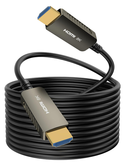 SOEYBAE 8K HDMI Fiber Optic Cable 30m, HDMI 2.1 Cable 48Gbps Support 8K@60Hz, 4K@120HZ, 4320p, 4:4:4, Flexible for HDTV, PC, TV, PS5