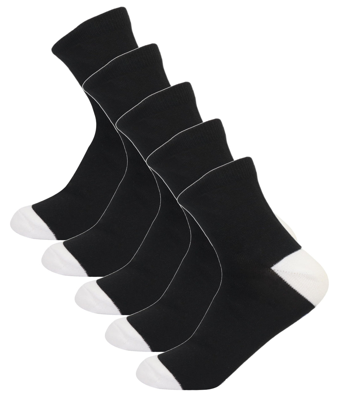 White Flower Unisex Set Of 5 Pieces Casual Socks Socks