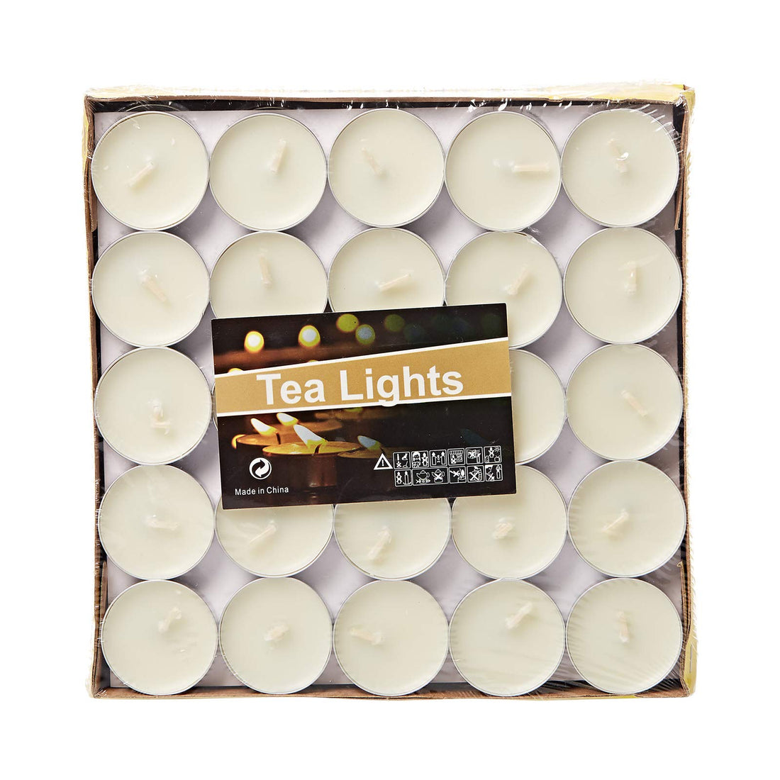 Paulette Tea Light Candle 100 pieces - White