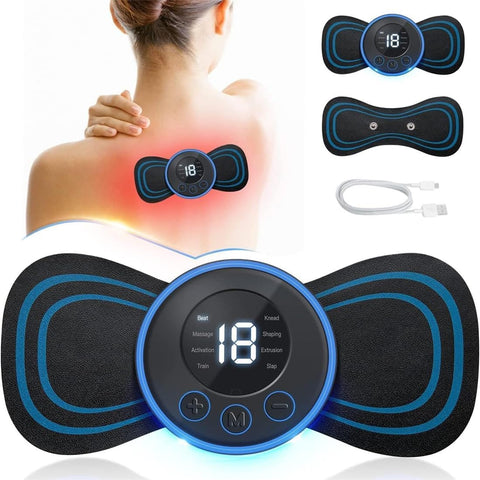 VEHTRI Portable Whole Body Massager, Dual Neck Back Massager for Intense Pain Relief, Dynamic Fitness Workout Gear, Portable Mini Massager for Neck Back Waist Arms Legs Aches, Easy Use at Home