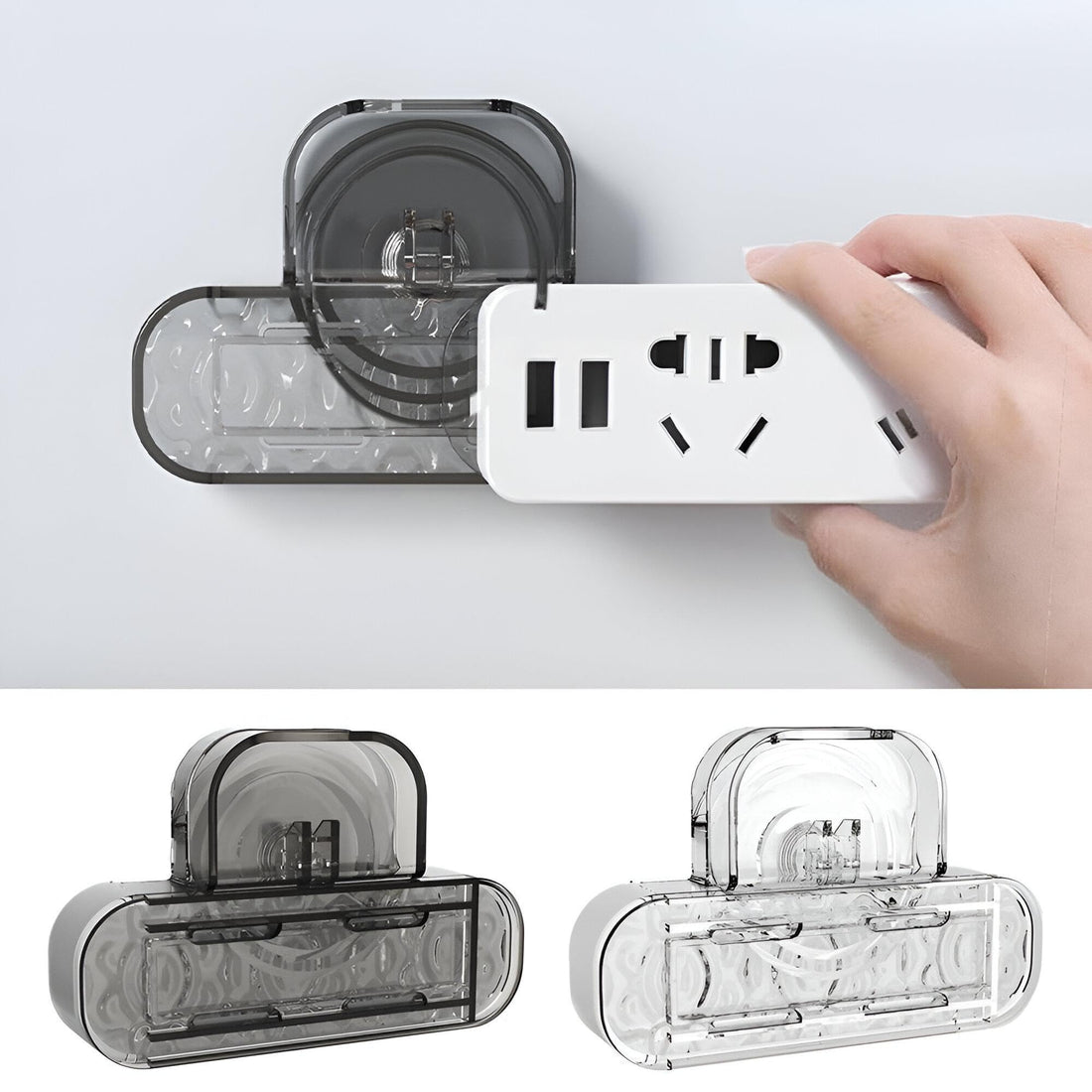 Electrical Socket Mount - Say Goodbye to Cable Chaos with This Adjustable and Strong Socket Holder, Instantly Bringing Order to Your Wall Outlets (3 piece of the color shown)