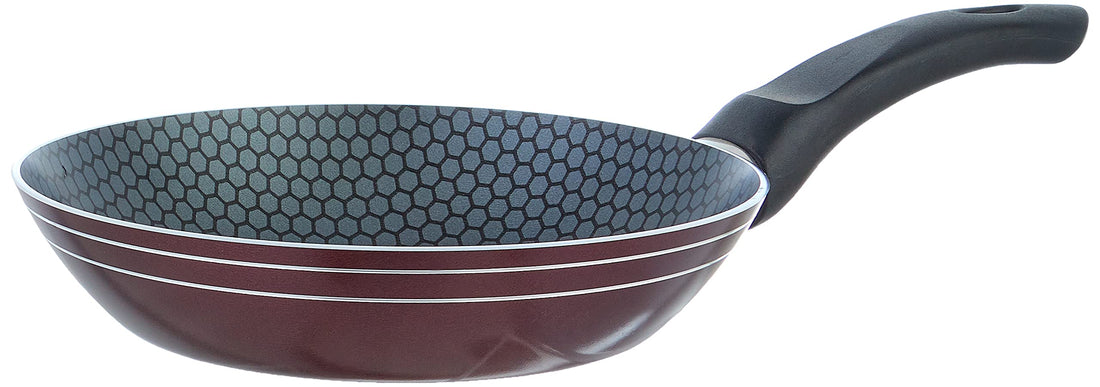 Trueval teflon frying pan, size 20 - maroon