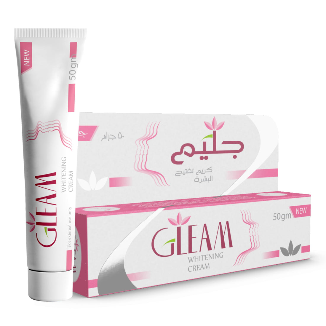Gleam Whitening Cream, Brightening & Moisturizing Face & Body Cream with Vitamin C, Licorice & Jojoba Oil, Hydroquinone-Free, SPF 30, Even-Toned Radiant Skin-by Health Well Egypt- 50g
