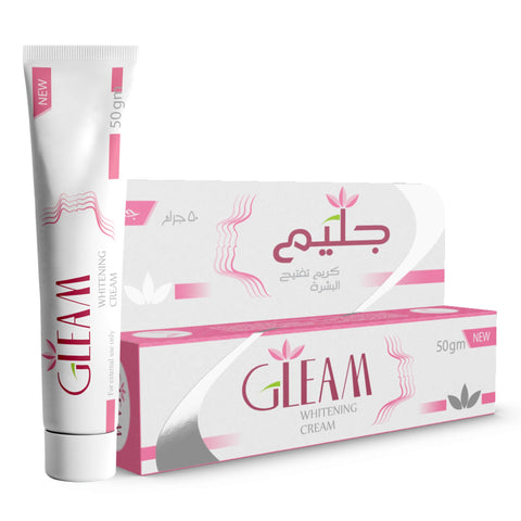 Gleam Whitening Cream, Brightening & Moisturizing Face & Body Cream with Vitamin C, Licorice & Jojoba Oil, Hydroquinone-Free, SPF 30, Even-Toned Radiant Skin-by Health Well Egypt- 50g