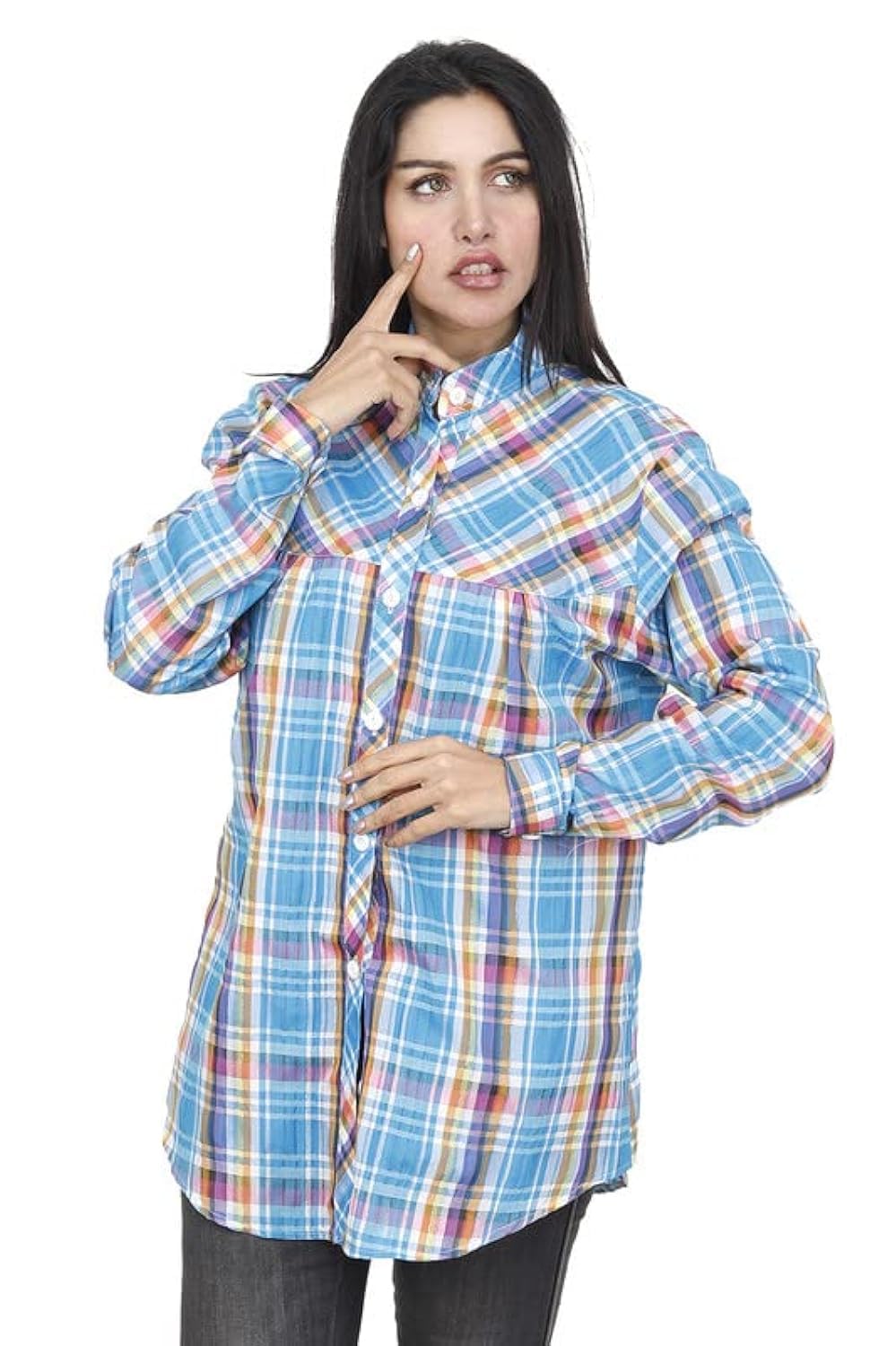 First Mood Women's 2 Pocket Collar Blouse 0020