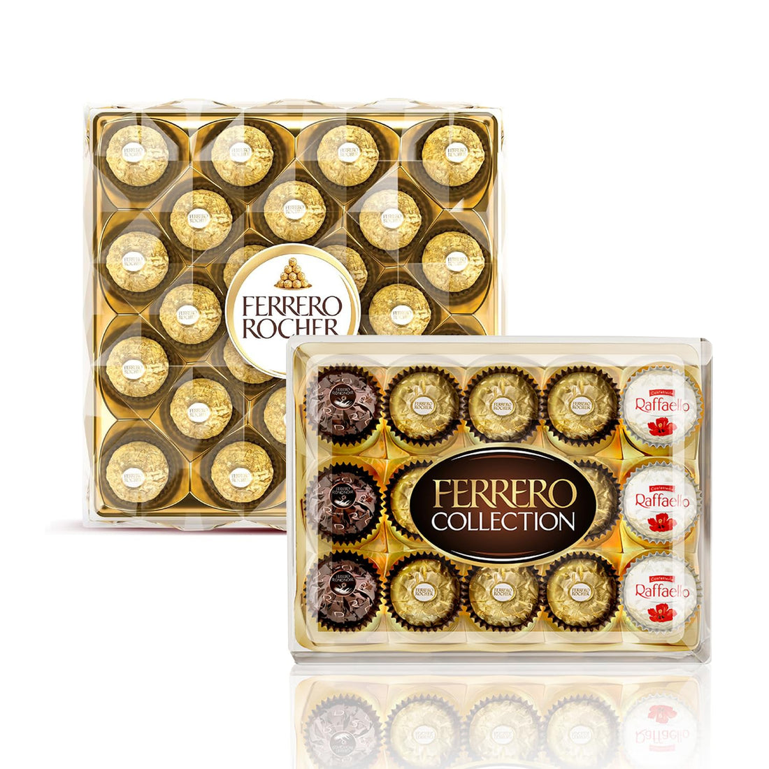 Fererro Collection Assorted Chocolates - 39 Pieces in 2 Boxes - 472 Grams | Rondnoir, Rochar, Raffaello & Premium Hazelnut Truffles - Perfect for Gifting & Special Occasions