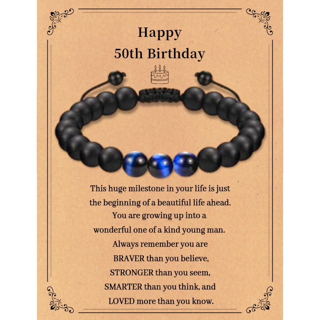 10 12 13 16 17 18 21 Year Old Boy Male Birthday Gifts for Boys Him, 30th 40th 50th Birthday Bracelet Gifts for Boys Men Son Grandson Nephew Brother Boyfriend Friend