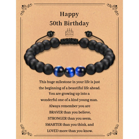 10 12 13 16 17 18 21 Year Old Boy Male Birthday Gifts for Boys Him, 30th 40th 50th Birthday Bracelet Gifts for Boys Men Son Grandson Nephew Brother Boyfriend Friend
