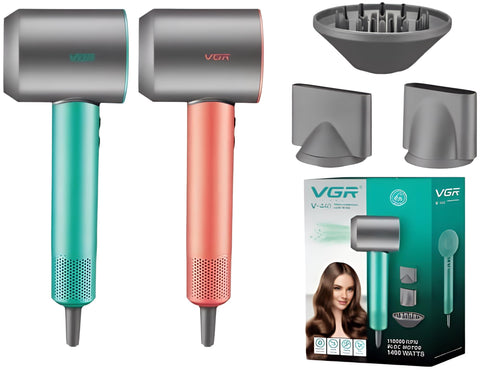 V-440 Professional Hair Dryer - Super Fast Motor 110,000 RPM & Negative Ion Technology for Home and Salon Use